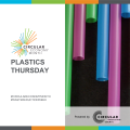 Crushed plastic beverage containers. Plastics Thursday. Circular Economy Month, powered by Circular Innovation Council. #CircularEconomyMonth #WasteReductionWeek.