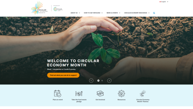 Circular Economy Week 2023 new website banner Welcomes you to Circular Economy month and invites you to learn how to take action in Week 1.