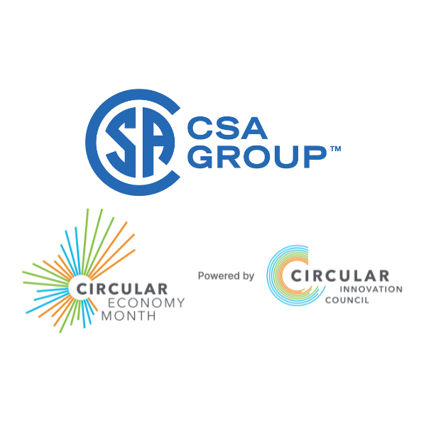 Logos: CSA Group, Circular Economy Month powered by Circular Innovation Council