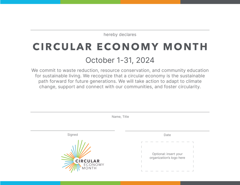 Circular Economy Month 2024 certificate thumbnail.