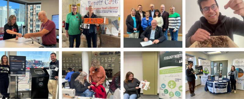 Collage of activities from various Circular Economy Month participants.